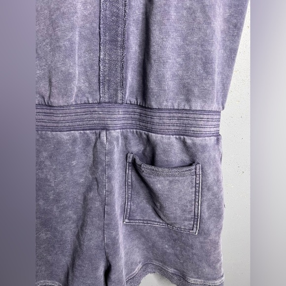 Daily Practice by Anthropologie Small S purple Frayed Surplice Romper - Picture 8 of 11